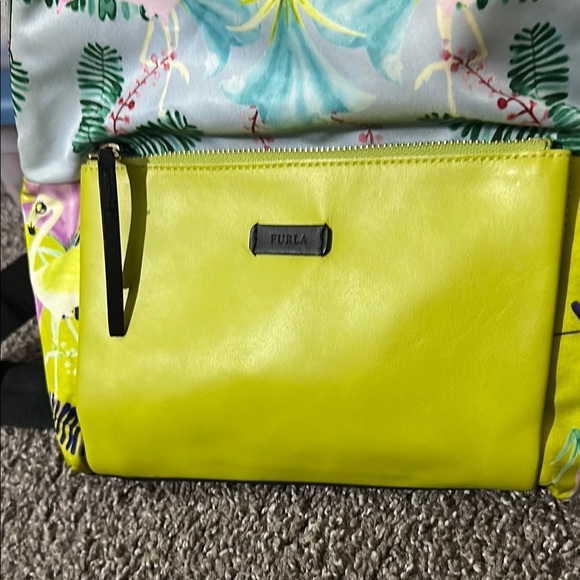 Furla Fiordaliso And Ranuncolo Giudecca Flamingo Neon Small Backpack In Blue - Picture 4 of 15